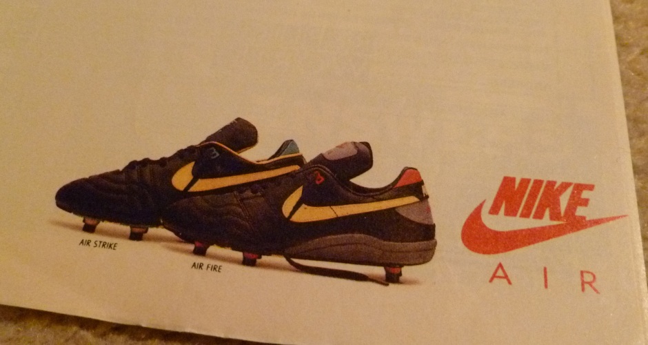 nike air football boots 1990's
