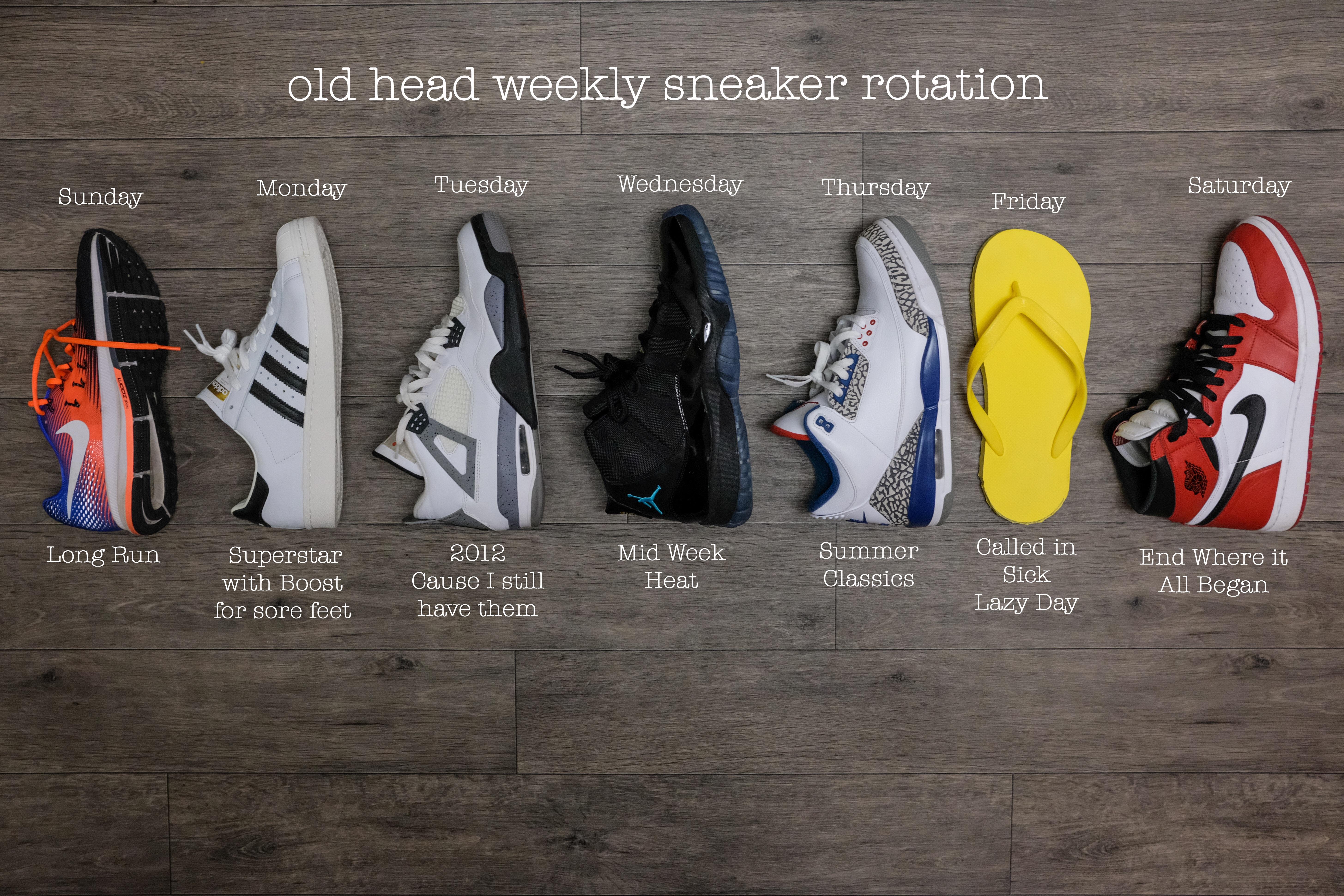 Old Head Sneaker Rotation Last Week 