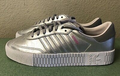 silver adidas samba