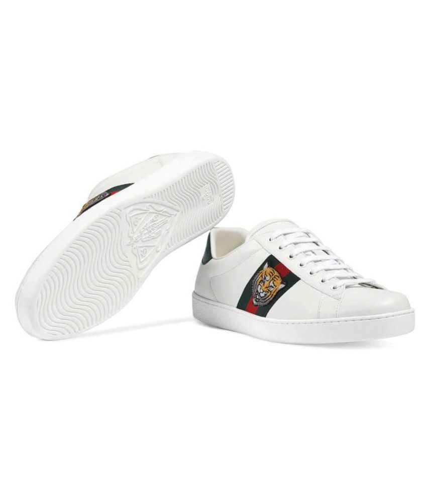 Gucci White Lifestyle Shoes Price in 