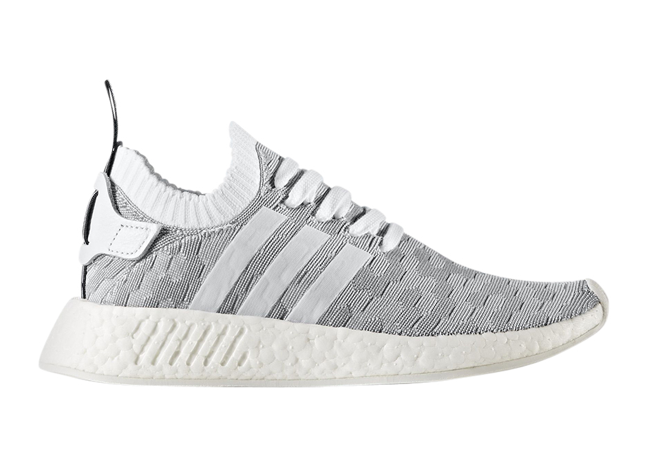 BUY Adidas NMD R2 Primeknit White Grey 