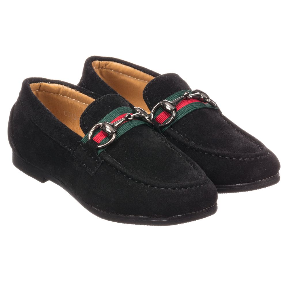 Romano - Boys Black Horsebit Loafers 