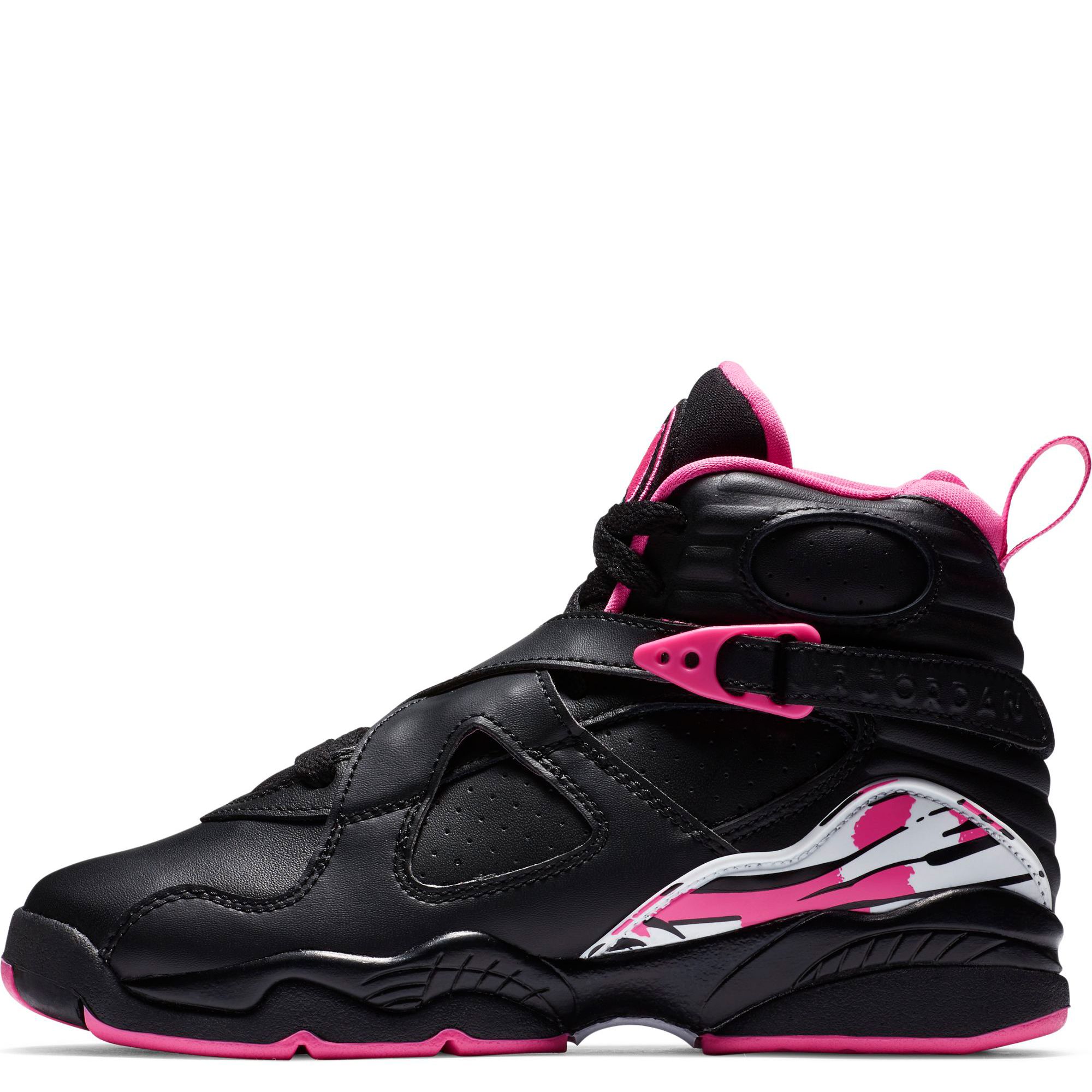 GS) Air Jordan 8 Retro Black/White 