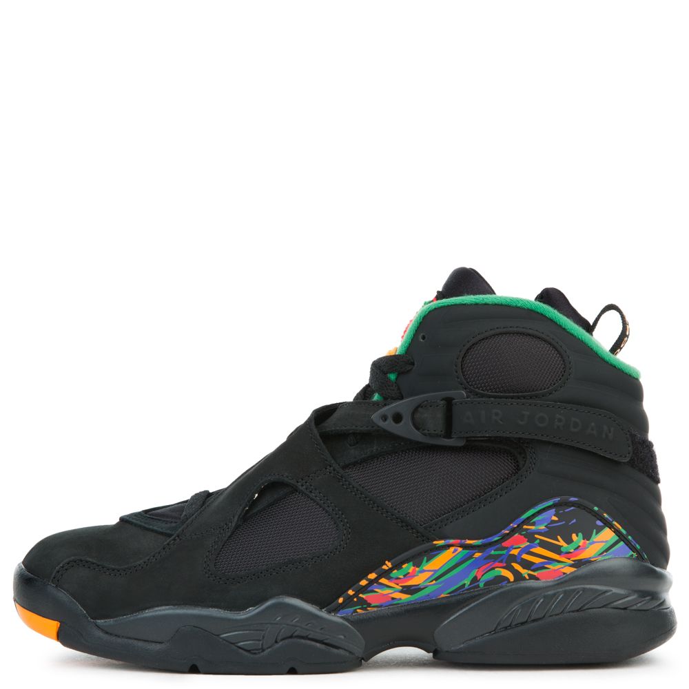 JORDAN 8 RETRO BLACK/LIGHT CONCORD-ALOE 