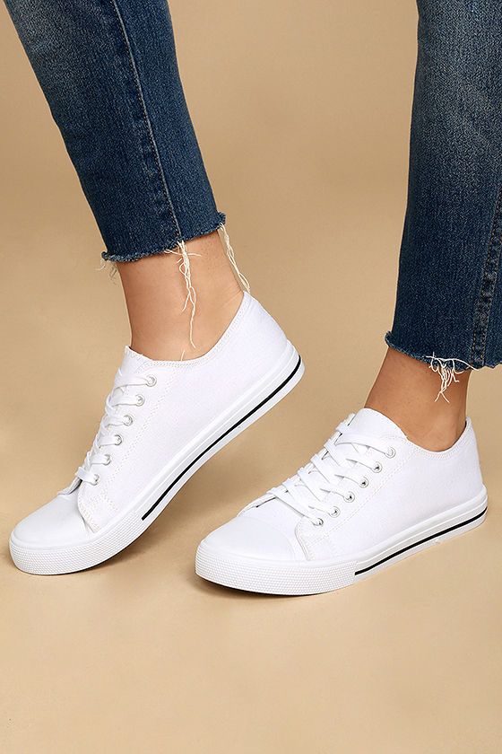 White canvas shoes, Sneakers 