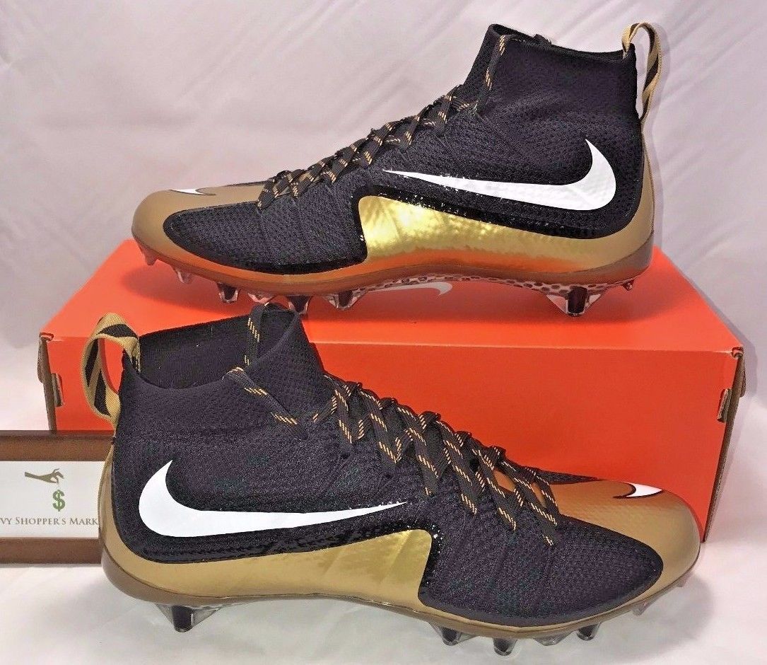 black and gold nike vapor cleats