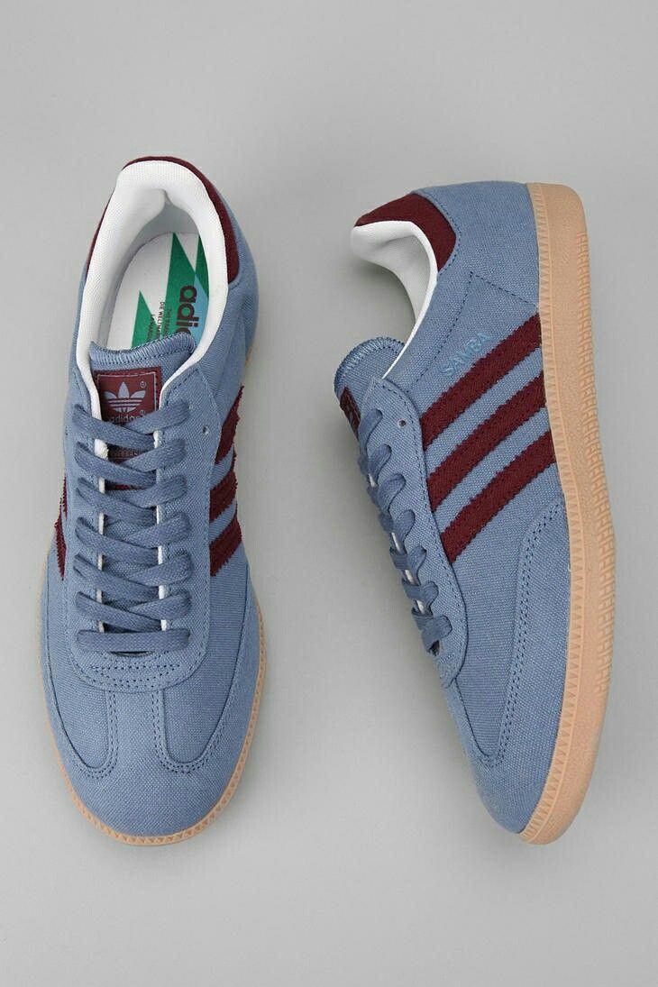 blue and white sambas