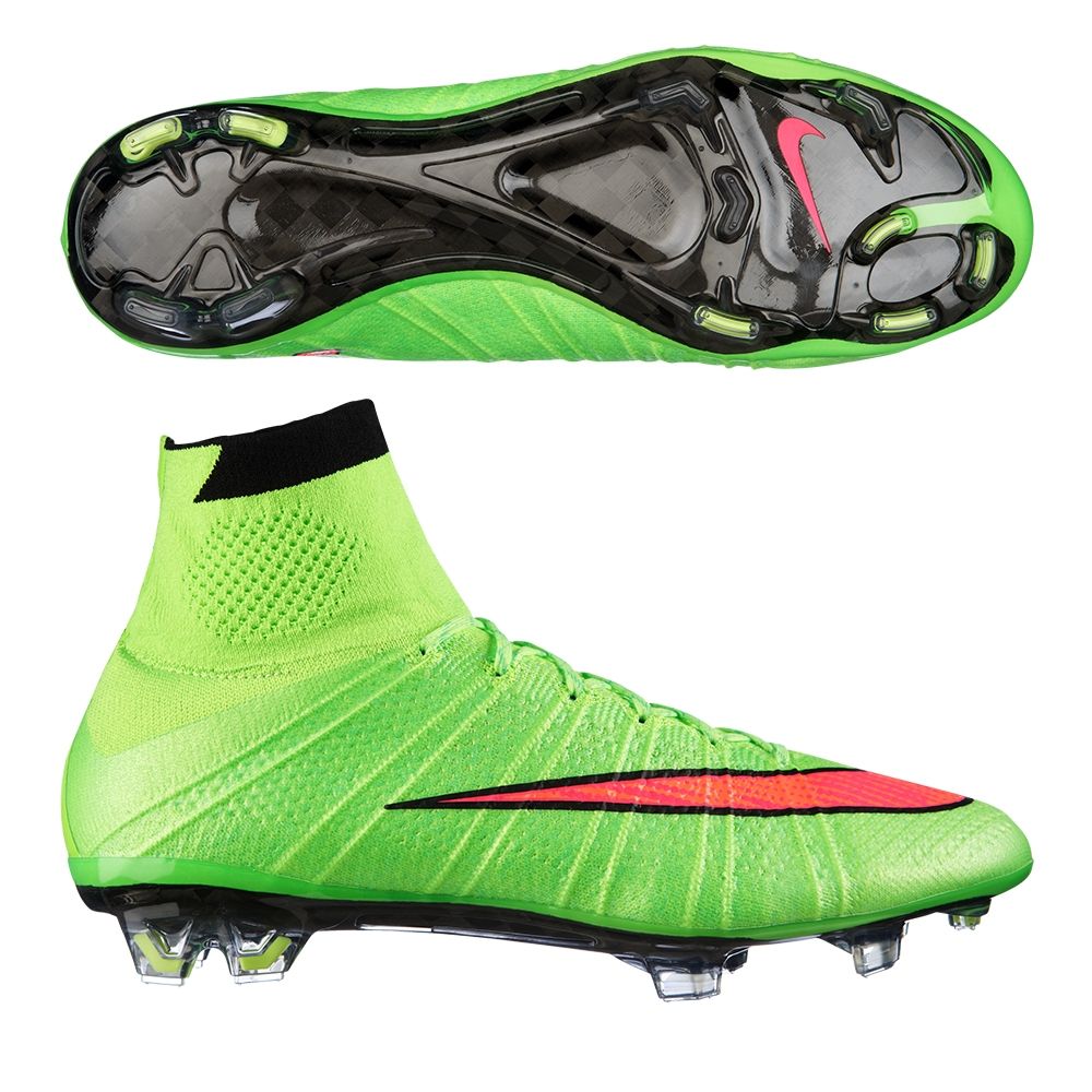 green nike soccer shoes