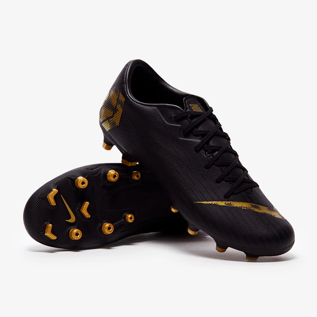 black and gold nike vapor cleats