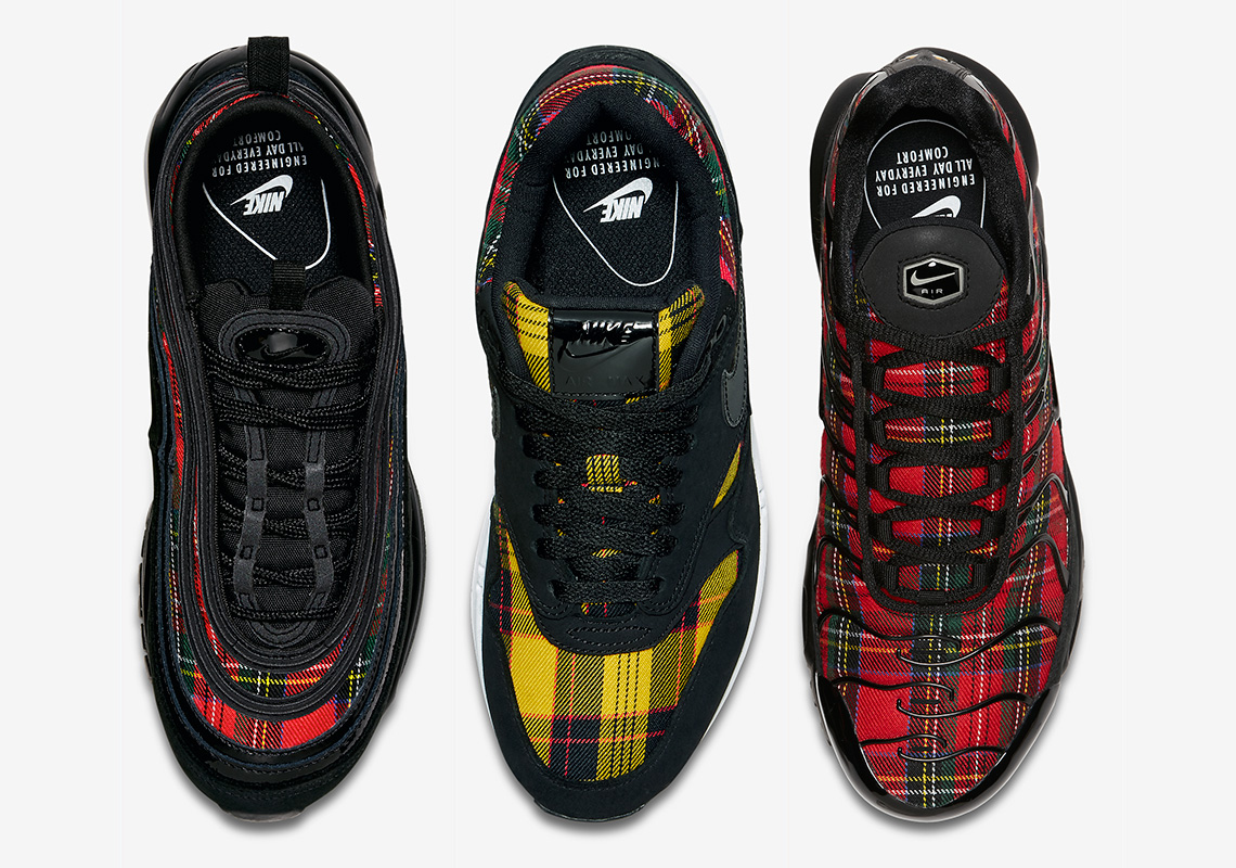 black and plaid air max