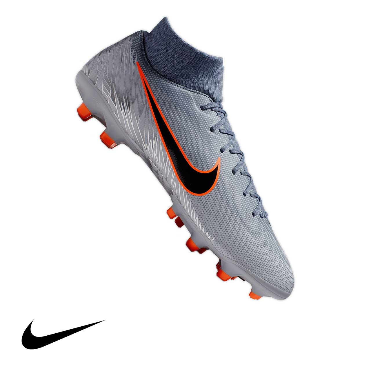 nike football boots grey and orange